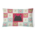 thumbnail image 1 of Carolines Treasures CK5236PW1216 Schipperke Love Canvas Fabric Decorative Pillow, Red, 12H x16W, multicolor, 1 of 3