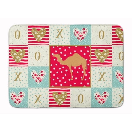 Carolines Treasures CK5244RUG Arabian Camel Dromedary Love Machine Washable Memory Foam Mat Red 19 X 27" multicolor