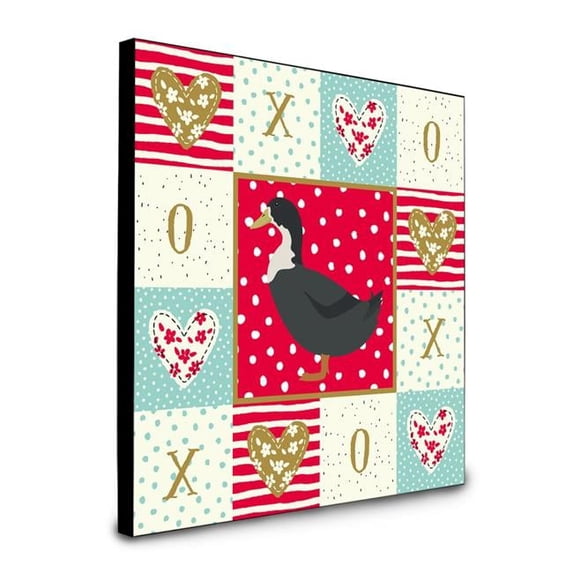 Caroline's Treasures CK5289UP88 Blue Swedish Duck Love Artwork Wall Panel, Red, , multicolor
