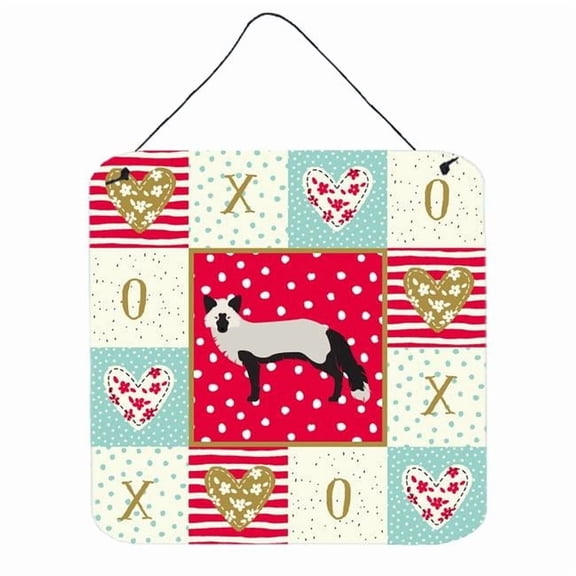 Carolines Treasures CK5298DS66 6 x 6 in. Silver Fox Love Wall or Door Hanging Prints