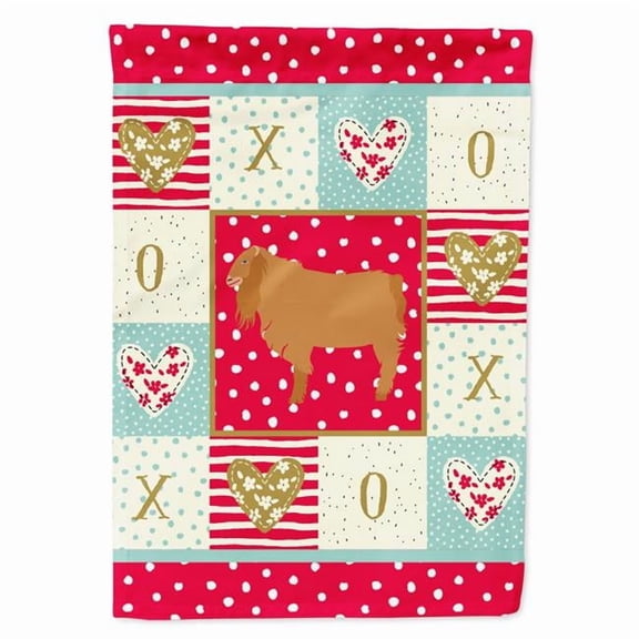Caroline's Treasures CK5312CHF American Lamancha Goat Love Flag Canvas House Size, Large, multicolor
