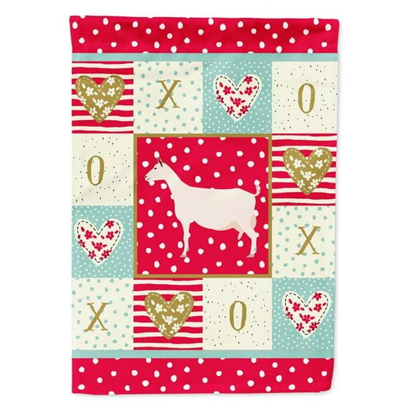 Carolines Treasures CK5316GF 11 x 0.01 x 15 in. Saanen Goat Love Flag Garden Size