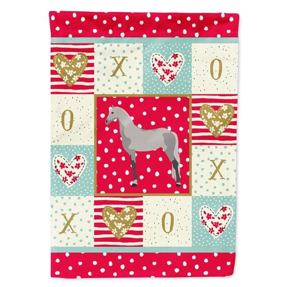 Carolines Treasures CK5335GF 11 x 0.01 x 15 in. Orlov Trotter Horse Love Flag Garden Size