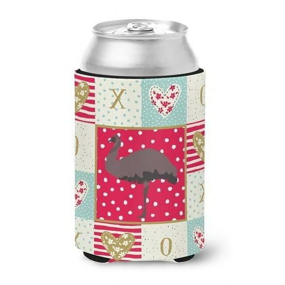 Caroline's Treasures CK5349CC Emu Love Can or Bottle Hugger, Can Hugger, multicolor