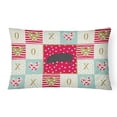 thumbnail image 1 of Carolines Treasures CK5358PW1216 Devon Large Black Pig Love Canvas Fabric Decorative Pillow, Red, 12H x16W, multicolor, 1 of 3
