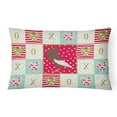 thumbnail image 1 of Carolines Treasures CK5381PW1216 English Pouter Pigeon Love Canvas Fabric Decorative Pillow, Red, 12H x16W, multicolor, 1 of 3