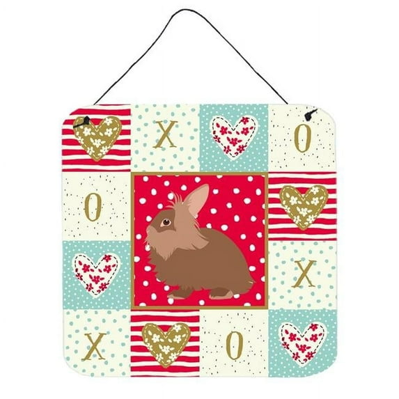 Carolines Treasures CK5387DS66 6 x 6 in. Lionhead Rabbit Love Wall or Door Hanging Prints