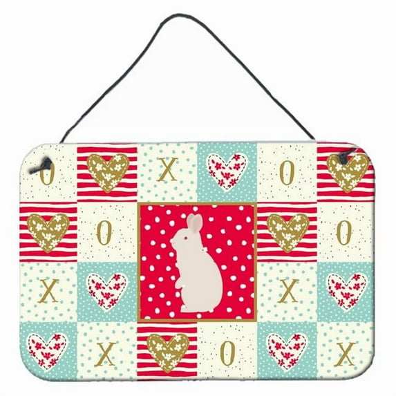 Caroline's Treasures CK5392DS812 New Zealand White Rabbit Love Wall or Door Hanging Prints, 8x12, multicolor