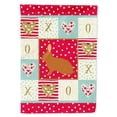 thumbnail image 1 of Carolines Treasures CK5396CHF 28 x 0.01 x 40 in. Rex Rabbit Love Flag Canvas House Size, 1 of 4