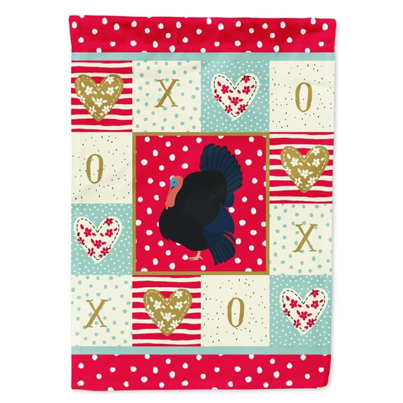 Carolines Treasures CK5412CHF Norfolk Black Turkey Love Flag Canvas House Size Large multicolor