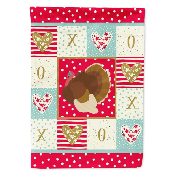 Carolines Treasures CK5417CHF French Turkey Dindon Love Flag Canvas House Size Large multicolor