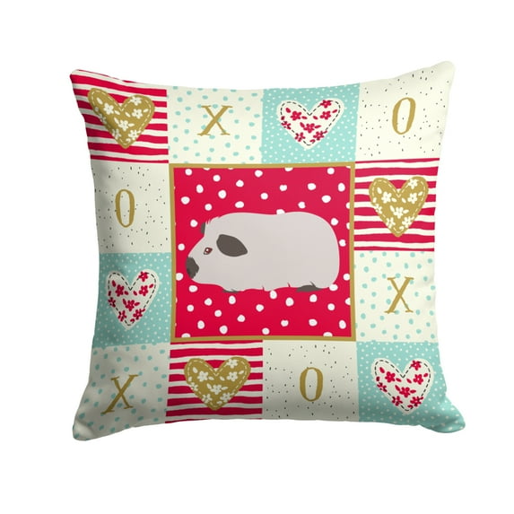 Carolines Treasures CK5429PW1414 Himalayan Guinea Pig Love Fabric Decorative Pillow  14Hx14W multicolor