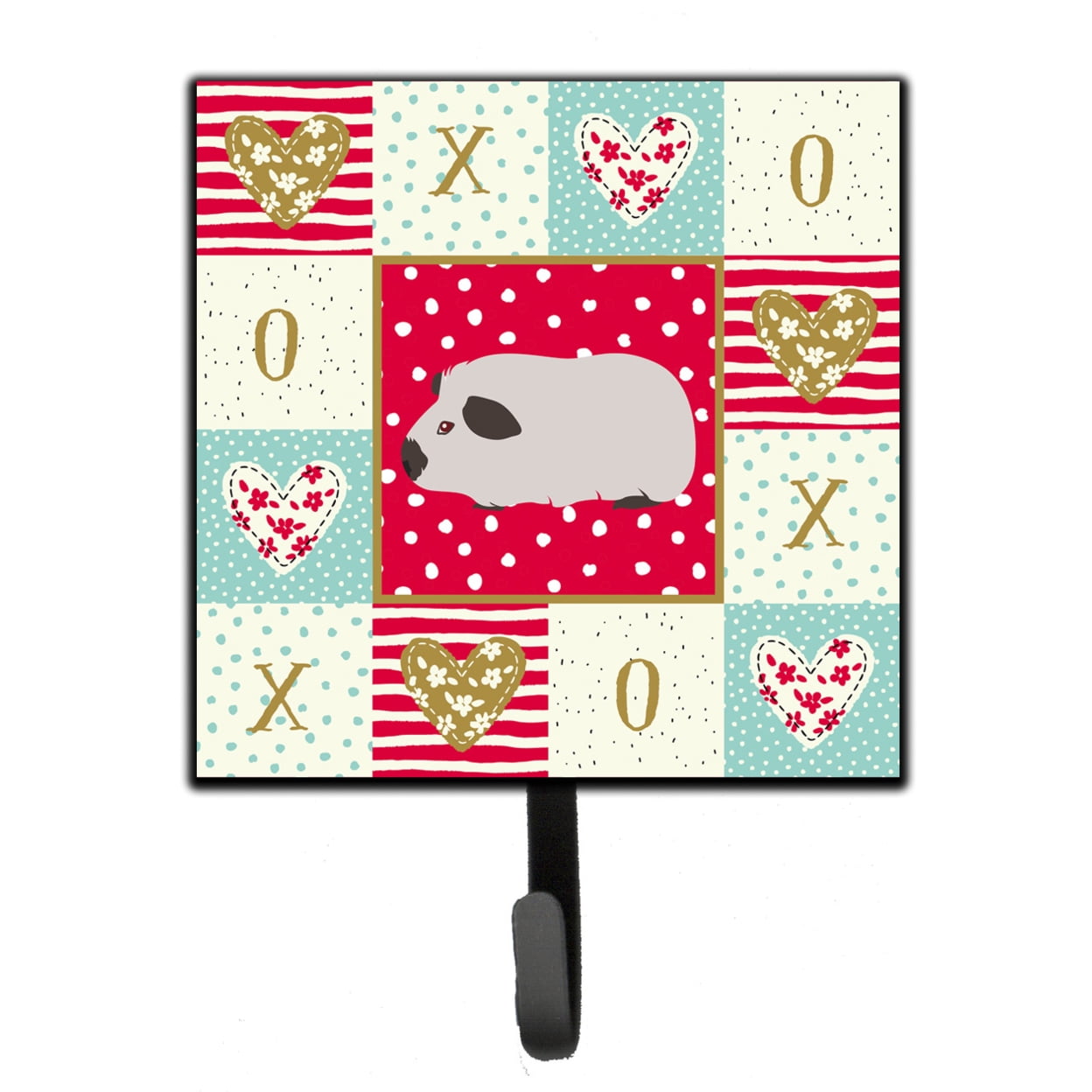 Carolines Treasures CK5429SH4 Himalayan Guinea Pig Love Leash or Key Holder Red Single Hook multicolor