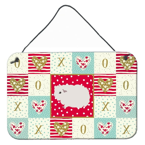 Carolines Treasures CK5430DS812 Merino Guinea Pig Love Wall or Door Hanging Prints 8x12 multicolor