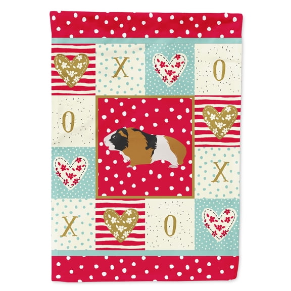 Carolines Treasures CK5432GF Rex Guinea Pig Love Flag Garden Size Small multicolor