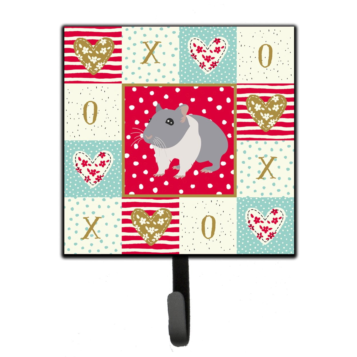 Carolines Treasures CK5442SH4 South African Hamster Love Leash or Key Holder Red Single Hook multicolor