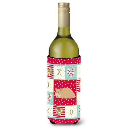 Carolines Treasures CK5443LITERK 24 oz Syrian Golden Hamster Love Wine Bottle Hugger