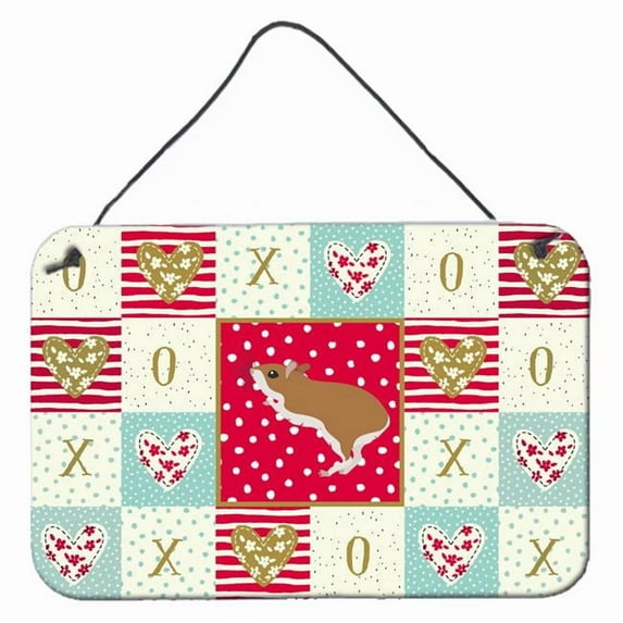 Carolines Treasures CK5446DS812 White Legged Hamster Love Wall or Door Hanging Prints 8x12 multicolor