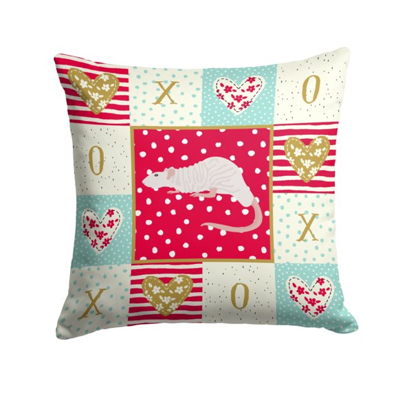 Dumbo Sphynx Rat Love Fabric Decorative Pillow