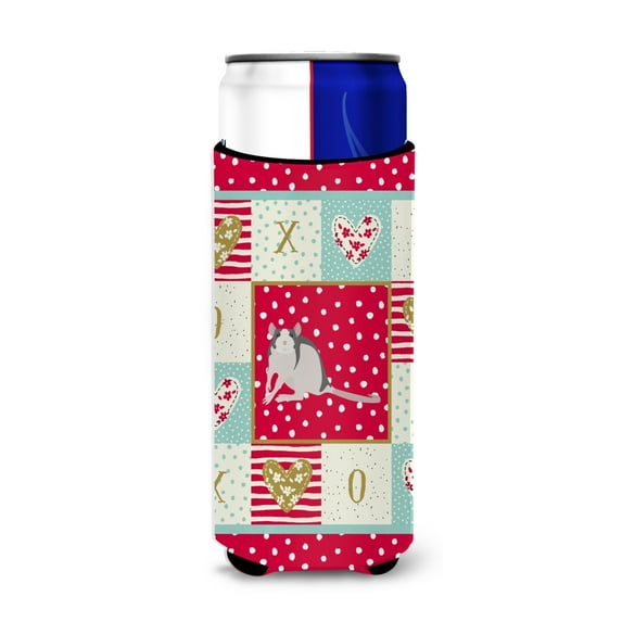 Carolines Treasures CK5461MUK Husky Rat Love Ultra Hugger for slim cans Slim Can multicolor