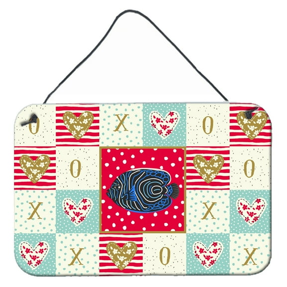 Carolines Treasures CK5469DS812 Emperor Angelfish Love Wall or Door Hanging Prints 8x12 multicolor