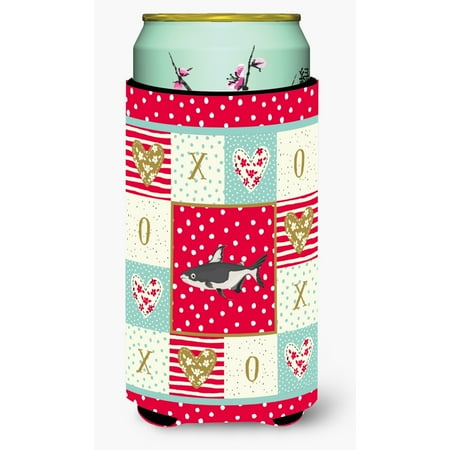 Carolines Treasures CK5482TBC Iridescent Shark Love Tall Boy Beverage Insulator Hugger Tall Boy multicolor