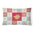 thumbnail image 1 of CrownTail Betta Love Canvas Fabric Decorative Pillow, 1 of 3