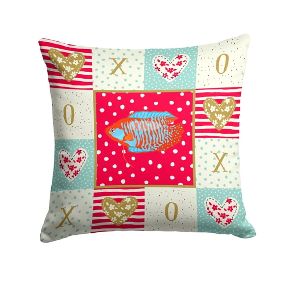 Dwarf Gourami Love Fabric Decorative Pillow