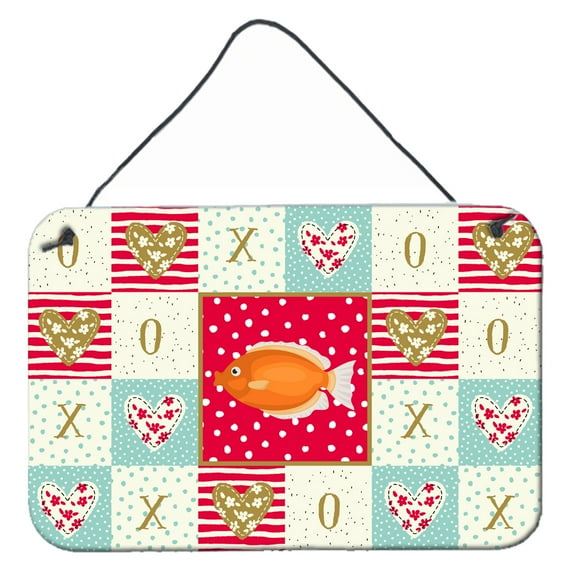 Carolines Treasures CK5488DS812 Kissing Gourami Love Wall or Door Hanging Prints 8x12 multicolor