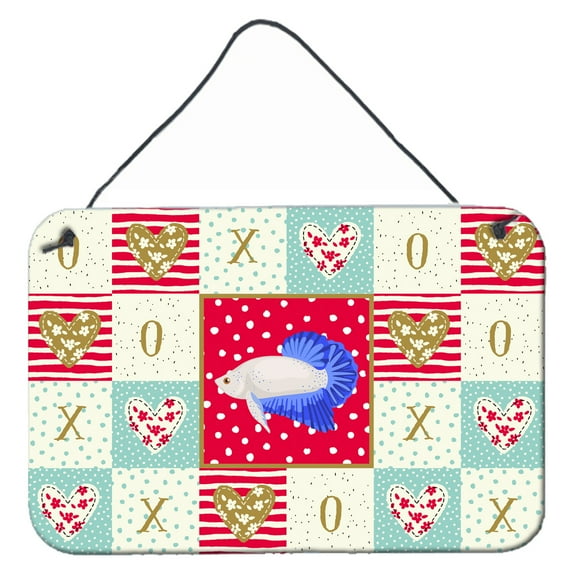 Carolines Treasures CK5492DS812 Plakat Betta Love Wall or Door Hanging Prints 8x12 multicolor