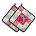 thumbnail image 1 of Carolines Treasures CK5498PTHD Sword Tail Guppy Love Pair of Pot Holders, Red, 7.5HX7.5W, multicolor, 1 of 4