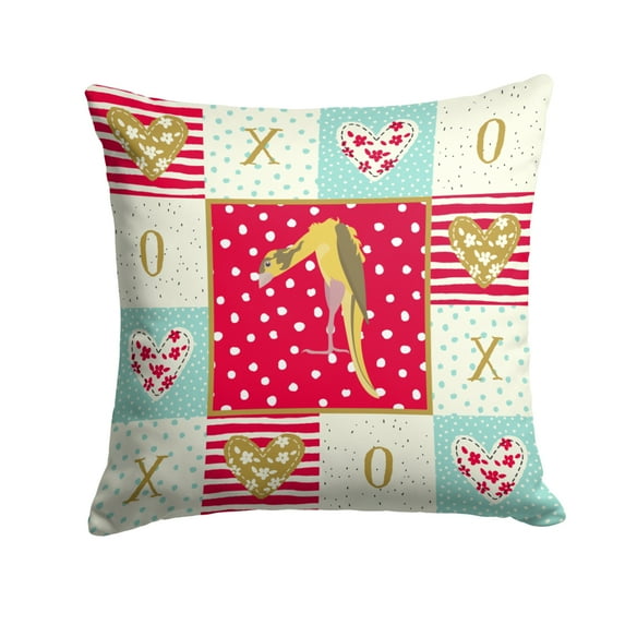 Carolines Treasures CK5503PW1414 Jibso Canary Love Fabric Decorative Pillow 14Hx14W multicolor