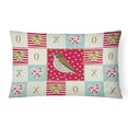 thumbnail image 1 of Carolines Treasures CK5516PW1216 Thrush Love Canvas Fabric Decorative Pillow, Red, 12H x16W, multicolor, 1 of 3