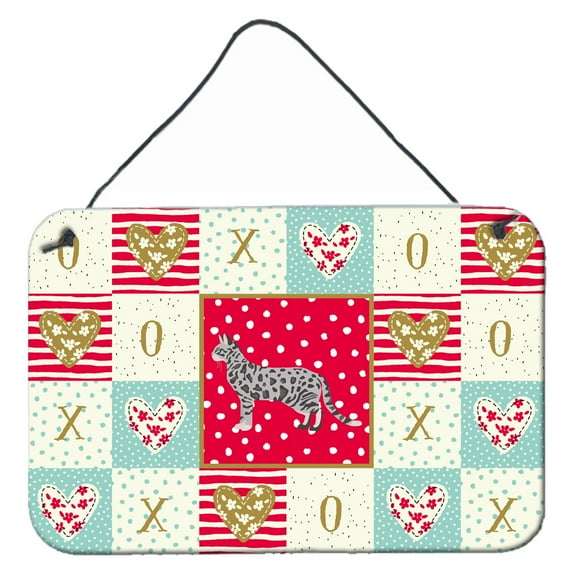 Carolines Treasures CK5581DS812 Cheetoh 2 Cat Love Wall or Door Hanging Prints 8x12 multicolor