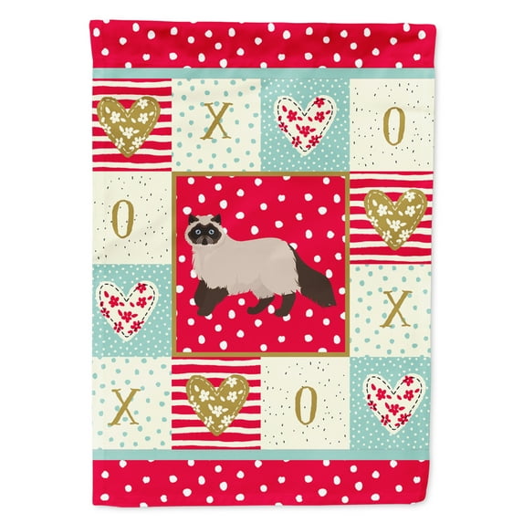 Carolines Treasures CK5587GF Colorpoint Persian Hymalayan Cat Love Flag Garden Size Small multicolor