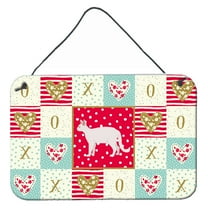 Carolines Treasures CK5596DS812 White Devon Rex Cat Love Wall or Door Hanging Prints 8x12 multicolor