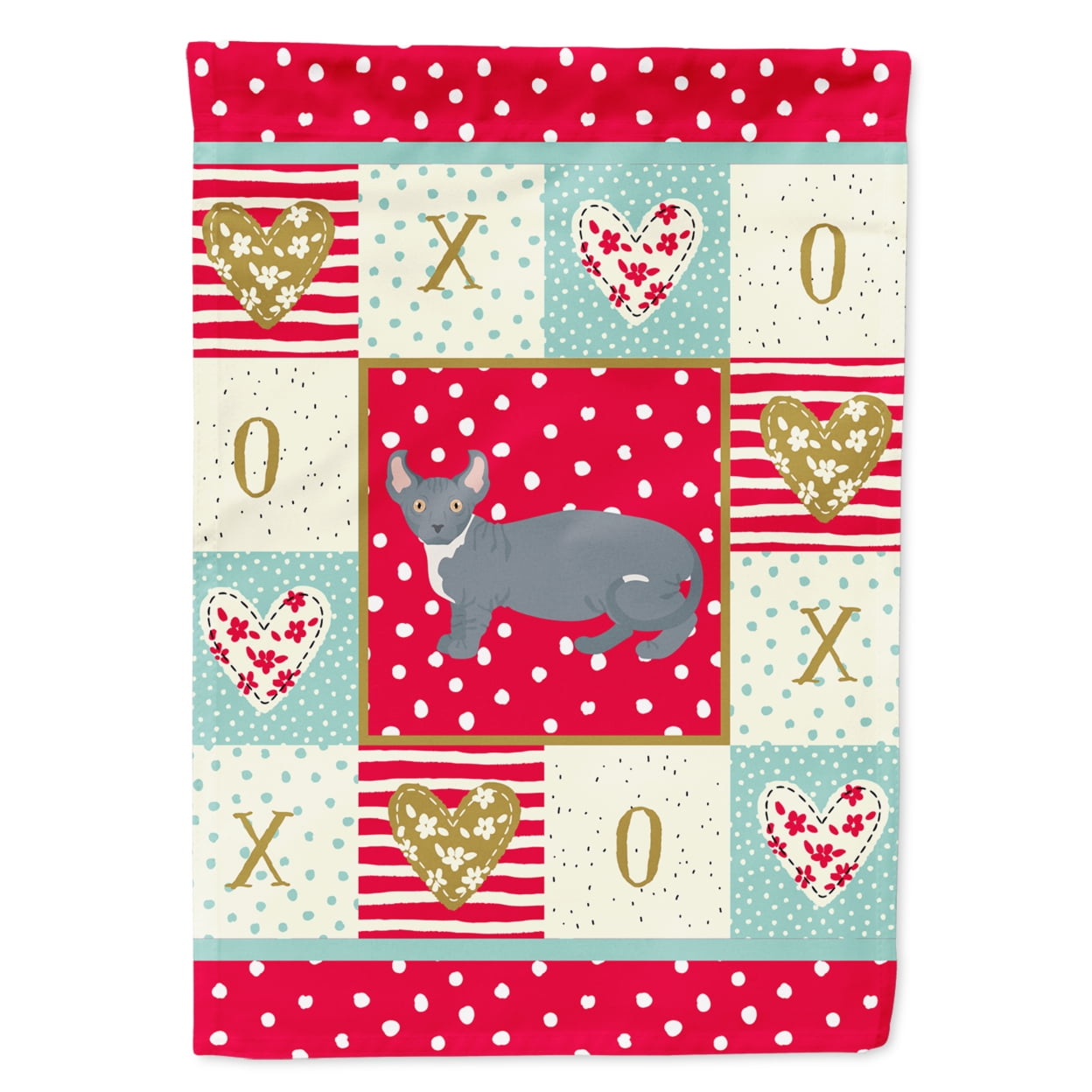 Carolines Treasures CK5605GF Dwelf 2 Cat Love Flag Garden Size Small multicolor