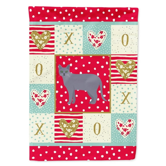 Carolines Treasures CK5630CHF Korat 1 Cat Love Flag Canvas House Size Large multicolor