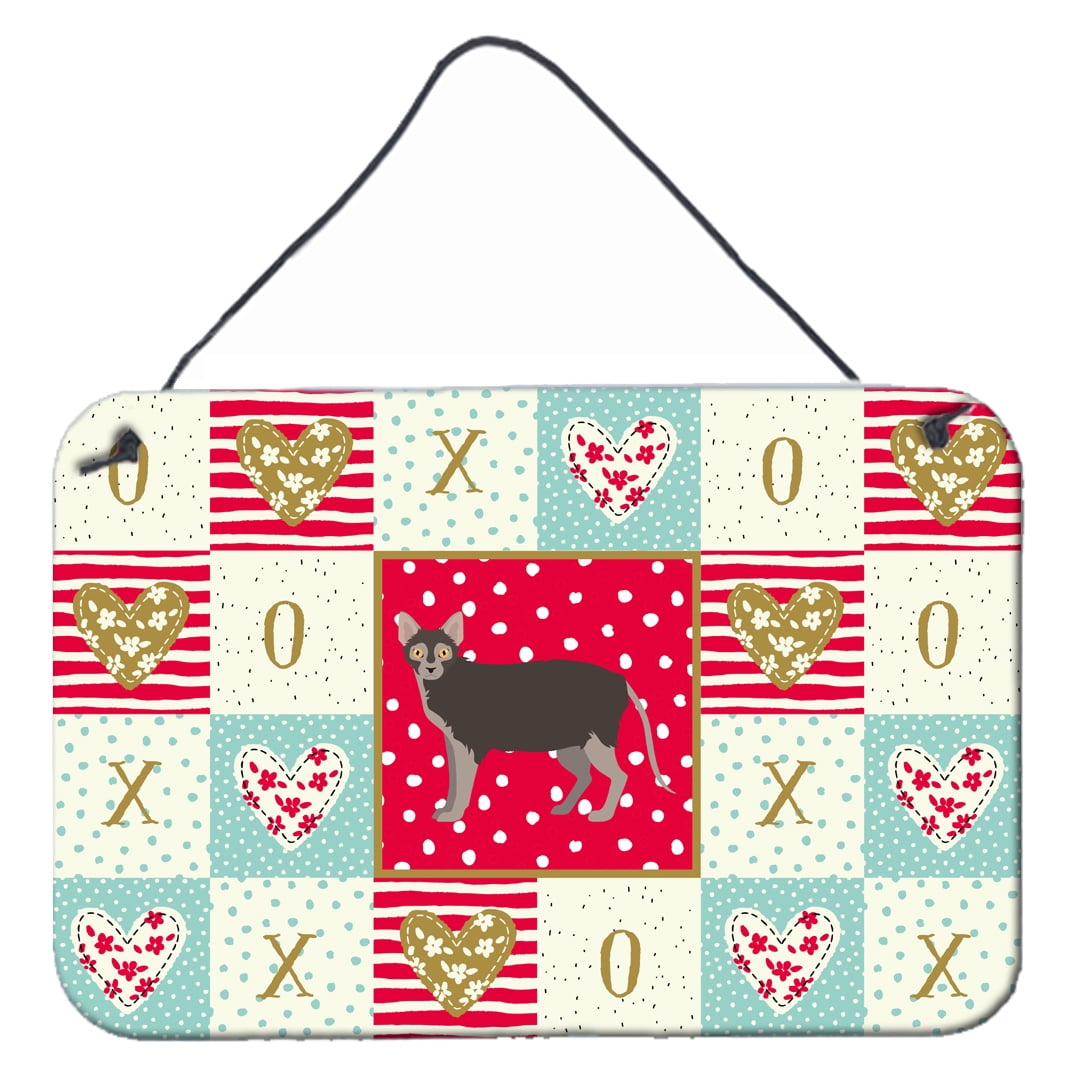 Carolines Treasures CK5639DS812 Lykoi 1 Cat Love Wall or Carolines Treasures CK5639DS812 Lykoi 1 Cat Love Wall or