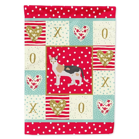 Carolines Treasures CK5644GF Malayan 1 Cat Love Flag Garden Size Small multicolor