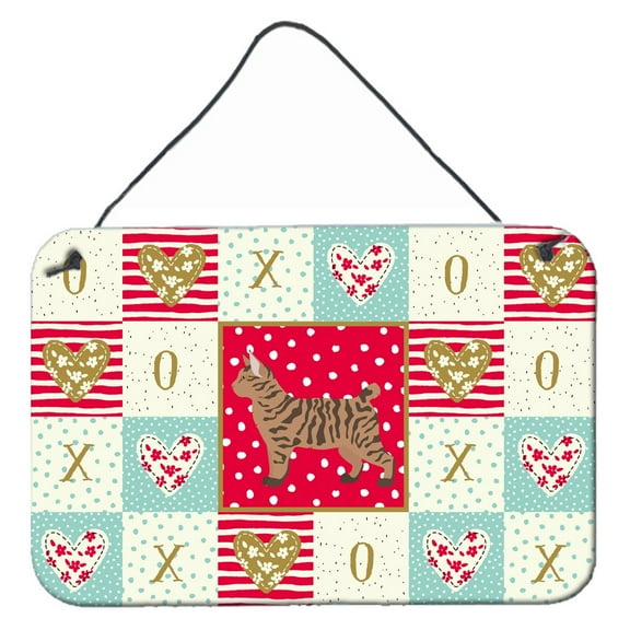 Carolines Treasures CK5679DS812 Pixie Bob 2 Cat Love Wall or Door Hanging Prints 8x12 multicolor