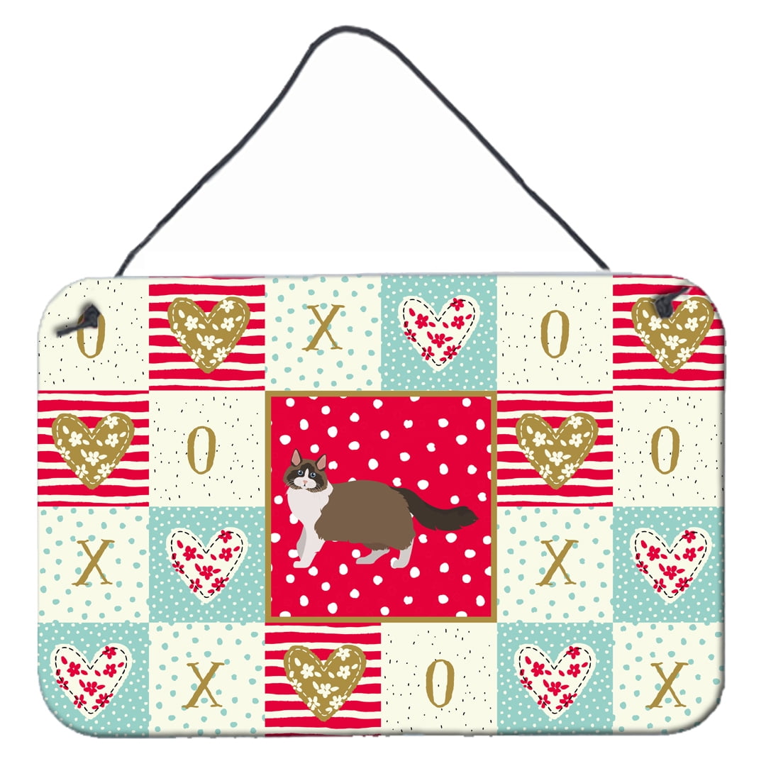 Carolines Treasures CK5686DS812 Ragdoll 1 Cat Love Wall or Door Hanging ...
