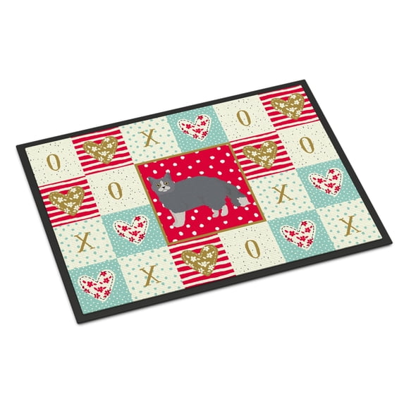 Selkirk Rex #1 Cat Love Door Mat
