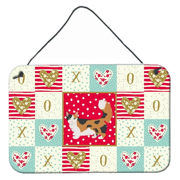 Carolines Treasures CK5711DS812 Skookum Cat Love Wall or Door Hanging Prints 8x12 multicolor