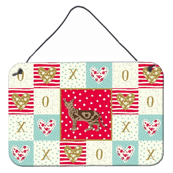 Carolines Treasures CK5714DS812 Sokoke Cat Love Wall or Door Hanging Prints 8x12 multicolor