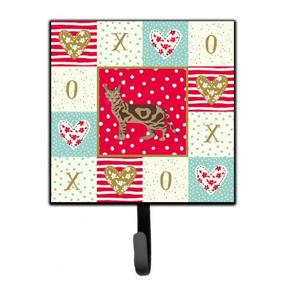 Carolines Treasures CK5714SH4 Sokoke Cat Love Leash or Key Holder Red Single Hook multicolor