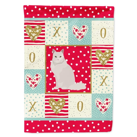 Carolines Treasures CK5751CHF Chantilly Tiffany Cat Love Flag Canvas House Size Large multicolor