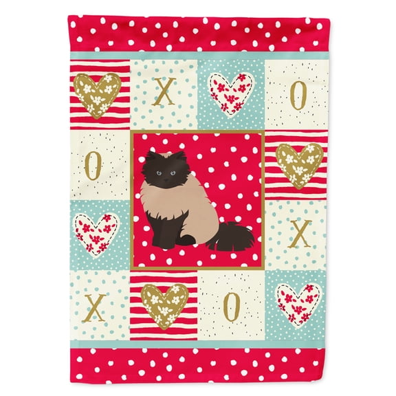 Carolines Treasures CK5754GF Colorpoint Persian Hymalayan 2 Cat Love Flag Garden Size Small multicolor