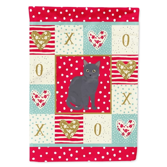 Carolines Treasures CK5771CHF Nebelung Cat Love Flag Canvas House Size Large multicolor