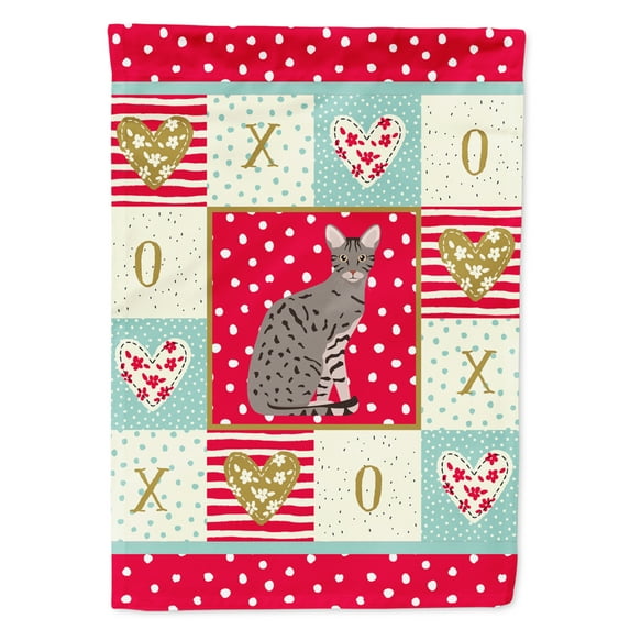 Carolines Treasures CK5773GF Ocicat Cat Love Flag Garden Size Small multicolor